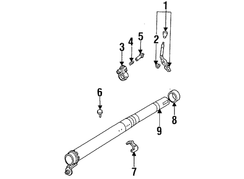 1994 Ford Ranger Steering Column Housing & Components, Shroud, Switches & Levers Diagram