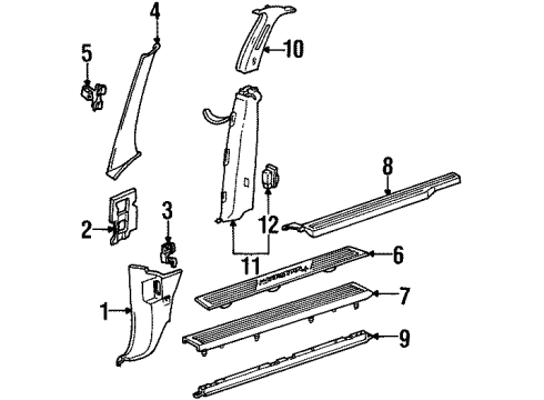 2000 Ford Windstar Insulator Cowl Panel Diagram for XF2Z16020A80AA