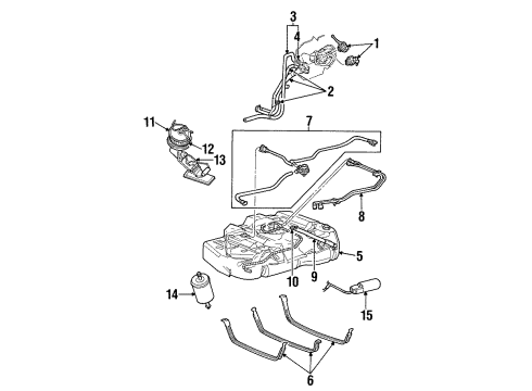 2000 Ford Windstar Strap Assembly - Fuel Tank Diagram for 3F2Z-9054-DA