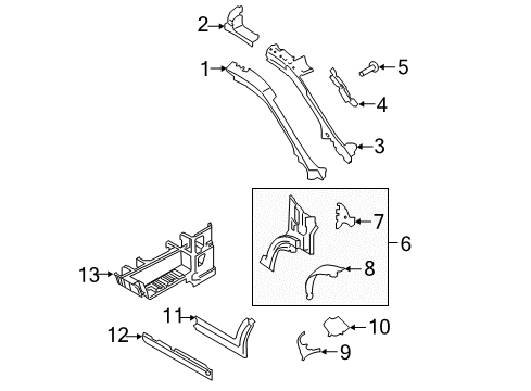 2019 Ford Transit-250 Hinge Pillar Diagram