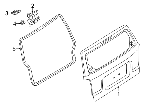 2008 Mercury Mariner Weatherstrip - Door Opening Diagram for 8L8Z-7843720-A