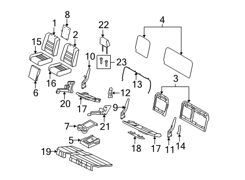 2009 Ford F-250 Super Duty Support - Rear Seat Cushion Diagram for 4C3Z-2660692-AA