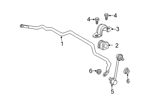 2009 Ford Escape Stabilizer Bar & Components - Front Diagram