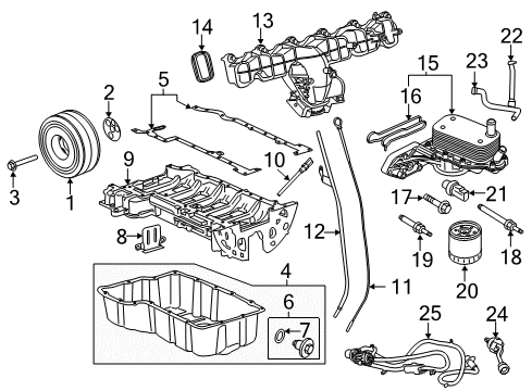 2019 Ford Transit-350 HD Engine Parts & Mounts, Timing, Lubrication System Diagram 4 - Thumbnail