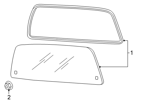 2009 Ford Explorer Sport Trac Back Glass, Body Diagram 2 - Thumbnail