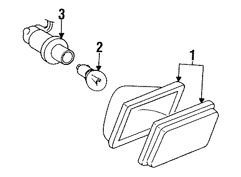 1995 Ford Taurus Lamp Diagram for F2DZ-15A201-B