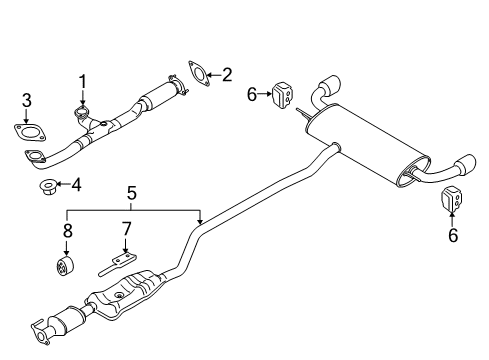 2018 Ford Edge Rear Muffler Assembly Diagram for F2GZ-5230-D