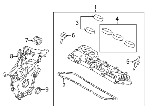 2013 Ford Police Interceptor Utility Valve & Timing Covers Diagram