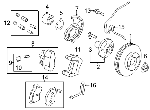 2011 Ford Escape Front Brakes Diagram 1 - Thumbnail