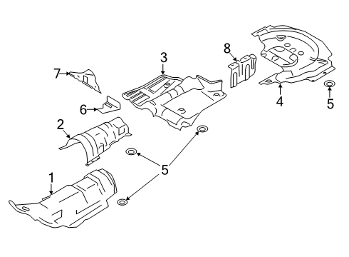 2014 Ford Escape Heat Shields Diagram