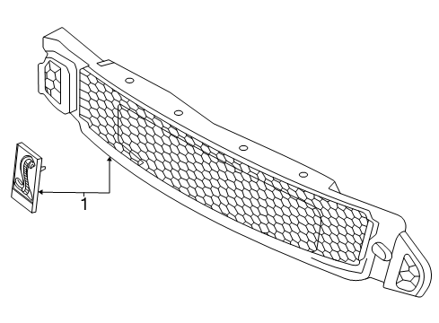 2019 Ford Mustang Grille & Components Diagram