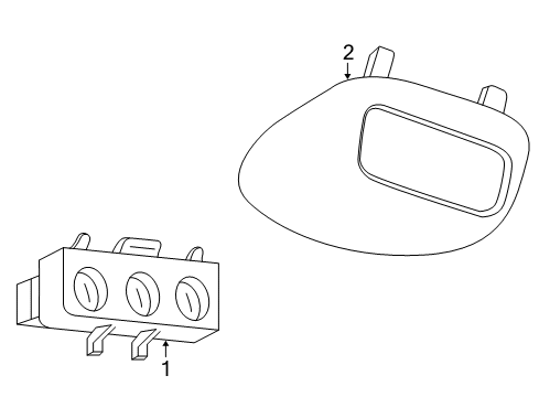 2001 Ford Excursion A/C & Heater Control Units Diagram