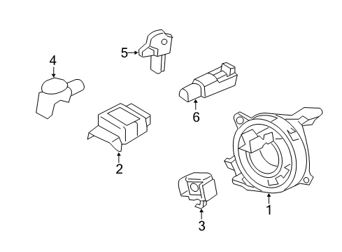 2014 Ford C-Max Air Bag Components Diagram