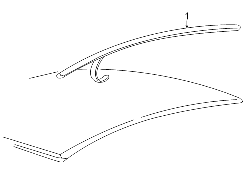 2010 Mercury Mariner Exterior Trim - Roof Diagram