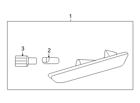 2012 Ford Mustang Lamp Assembly - Side Marker Diagram for AR3Z-15A201-D