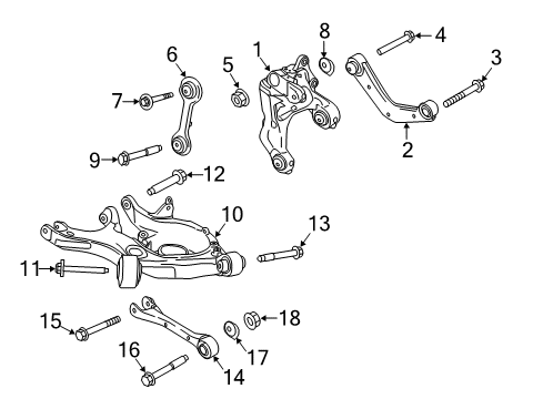 2021 Ford Edge Rear Suspension, Control Arm Diagram 3 - Thumbnail