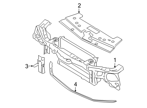 2005 Ford Mustang Radiator Support Diagram 1 - Thumbnail