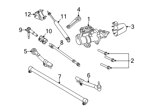 2011 Ford F-350 Super Duty Steering Column & Wheel, Steering Gear & Linkage Diagram 4 - Thumbnail