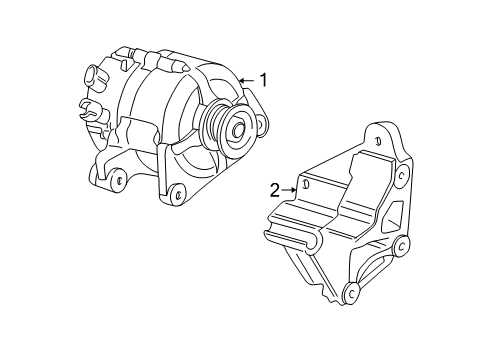 2002 Ford Escape Reman Alternator Assembly Diagram for 4U2Z-10V346-DGRM