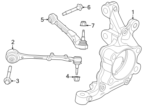 2024 Ford Mustang Front Suspension Components Diagram 1 - Thumbnail