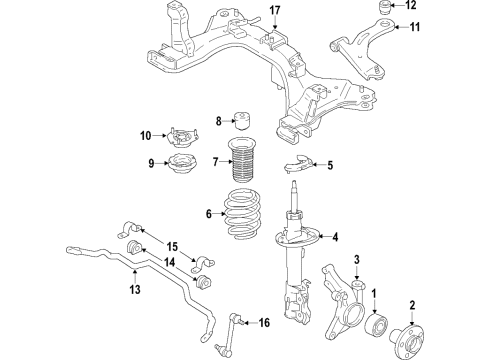 2021 Ford EcoSport Bearing - Front Suspension Strut Diagram for 8V5Z-18198-B