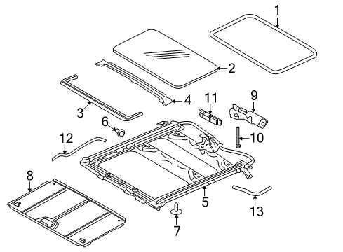 2007 Mercury Grand Marquis Sunroof Diagram