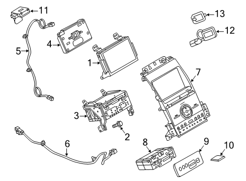 2016 Ford Special Service Police Sedan Navigation System Components Diagram