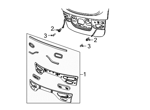 2002 Ford Taurus Reflector Assembly - Rear Diagram for F8DZ-13A565-EA