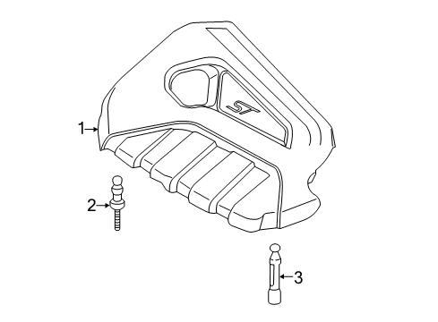 2015 Ford Fiesta Engine Appearance Cover Diagram