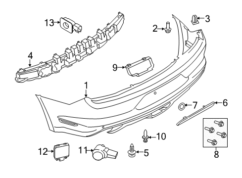 2015 Ford Mustang Parking Aid Diagram 2 - Thumbnail