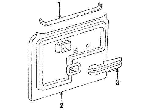 1995 Ford F-250 Weatherstrip - Door Diagram for F3TZ-3525860-A