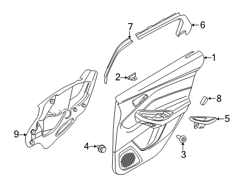 2016 Ford Focus Rear Door Diagram 7 - Thumbnail