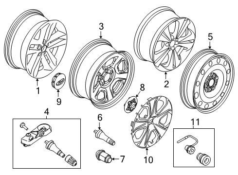 2014 Ford Explorer Wheels Diagram 2 - Thumbnail