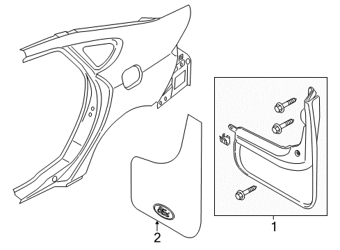 2016 Ford Fusion Exterior Trim - Quarter Panel Diagram