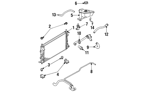 1999 Mercury Cougar Hose - Radiator Diagram for F8RZ-8260-CC