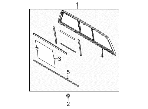 2014 Ford F-150 Back Glass, Body Diagram 3 - Thumbnail