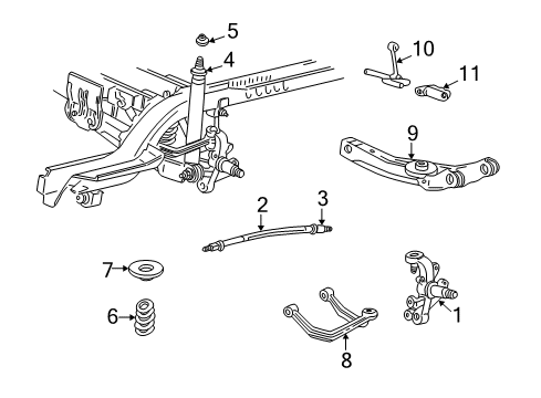 2005 Ford Taurus Bracket - Stabilizer Bar Diagram for YF1Z-5B498-CA