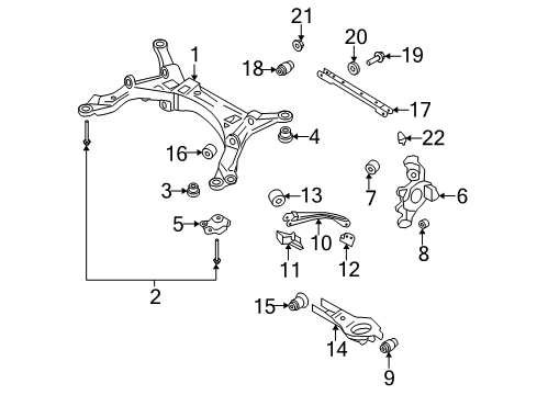 2006 Mercury Montego Rear Suspension, Control Arm Diagram 3 - Thumbnail