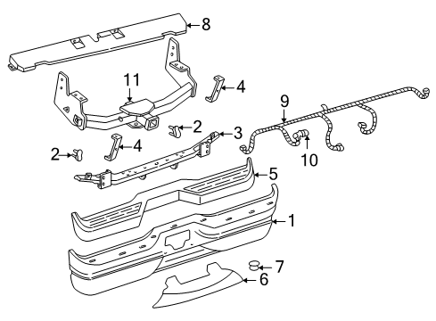 1997 Ford Expedition Rear Bumper Diagram