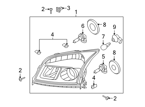 2009 Mercury Sable Headlamps Diagram