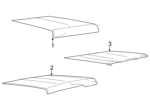 2021 Ford Bronco Soft Canvas Bimini Top Diagram for VM2DZ-54500W-00C