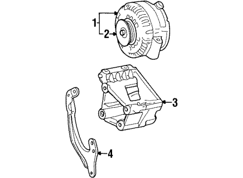 2003 Ford Windstar Bracket - Alternator Diagram for 1F2Z-10A313-AA