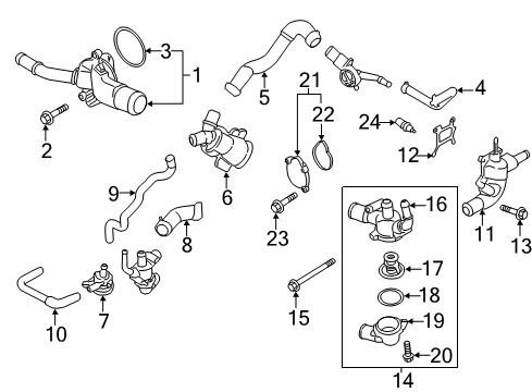 2014 Ford C-Max Water Pump Diagram