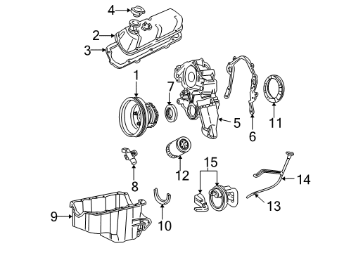 1997 Ford F-150 Indicator Assy - Oil Level Diagram for F75Z-6750-LA