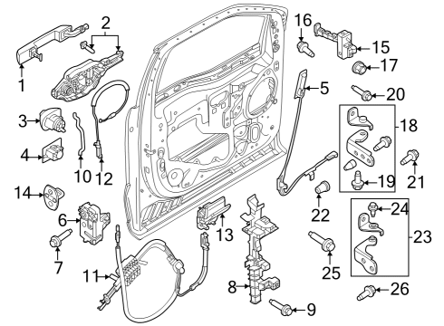 2023 Ford F-350 Super Duty Front Door - Electrical Diagram 3 - Thumbnail