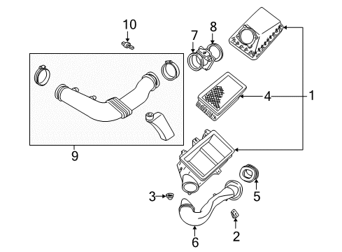 2000 Lincoln LS Air Intake Diagram 2 - Thumbnail