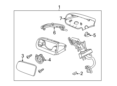 2013 Lincoln MKT Outside Mirrors Diagram