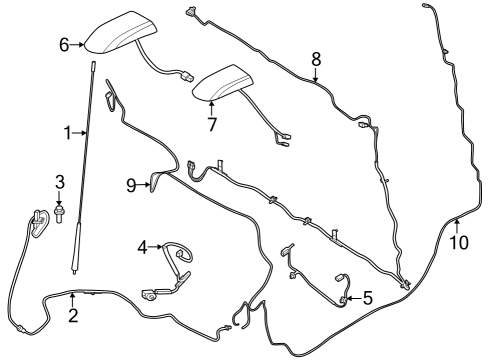 2023 Ford F-350 Super Duty Antenna & Radio Diagram