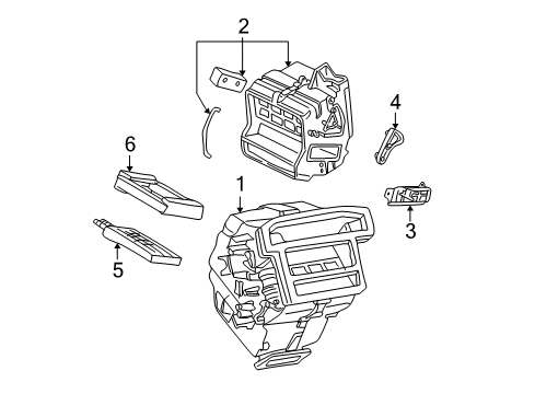 2002 Ford Escape Heater Core & Control Valve Diagram