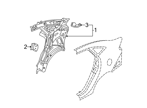 2014 Ford Fiesta Reinforcement - Hinge Diagram for 8A6Z-5444822-A